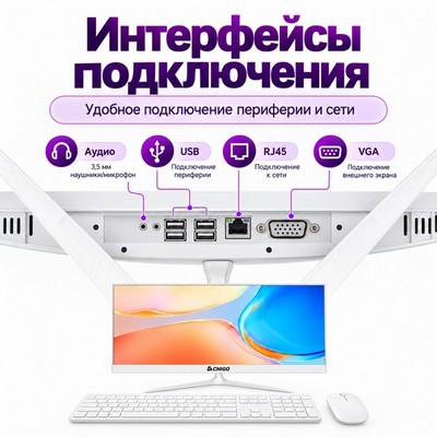 Моноблок CHIGO XX-A240, 24", white, Intel Core i5-3320M, 16GB / 512GB - фото 22643