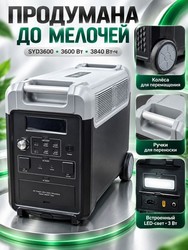 Портативная электростанция SYD3600-3600W-1038000мAч